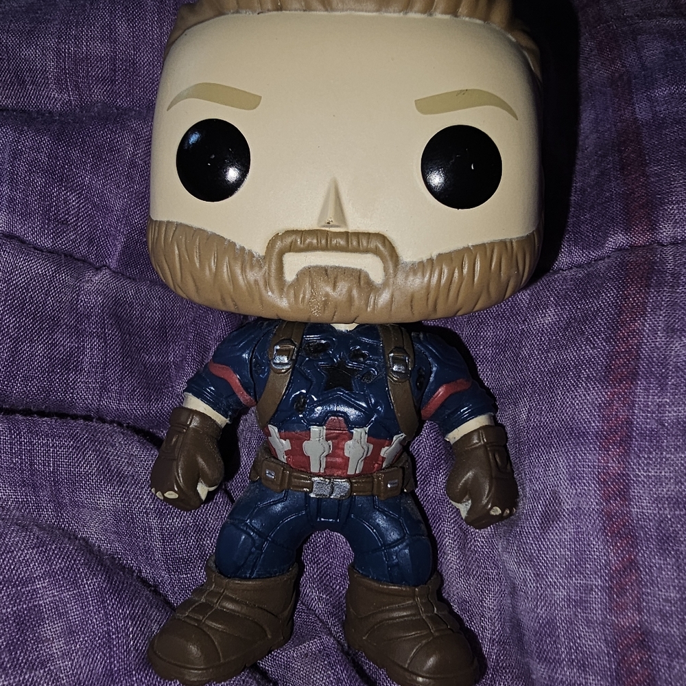 Funko Pop Marvel #288 Captain America Infinity War Vinyl Figure Bearded Cap